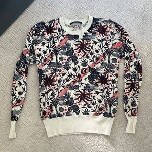 Scotch & Soda Floral Crewneck Sweater - Black, Red, White